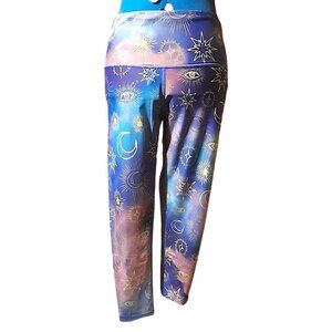Victoria’s Secret Sport Leggings Galaxy Print Mystical Shine Gold Accent Ltd Ed